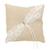 Khaki White Burlap Lace Decorated Ring Bearer Pillow - SophiasStyle.com